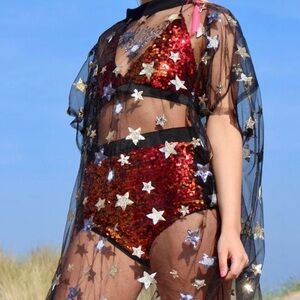 Isolated Heroes Mesh Stars Sequin Zodiac Dress 20